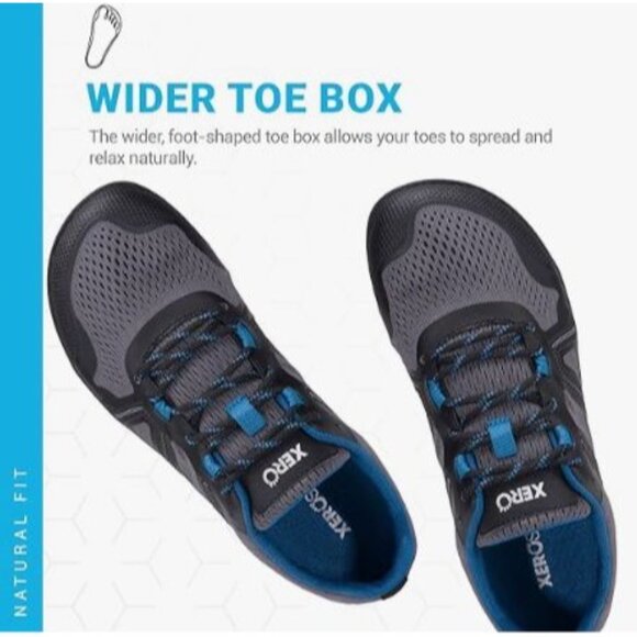 Xero Shoes Mesa Trail Size 8.5 Women’s Dark Gray Sapphire MTW-DGS EUC Box - Picture 13 of 15
